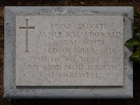 Struma Military Cemetery - MacDonald, James Burnside